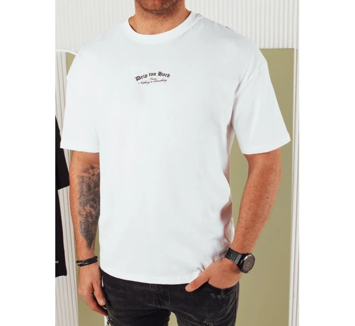 Pánské bílé tričko s potiskem Dstreet model 21973868 - FashionStreet