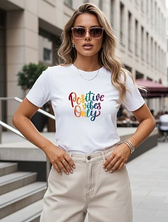 koszulka damska z nadrukiem biała model 22264318 - FashionStreet
