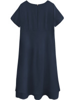 Tmavo modré trapézové šaty (436ART)