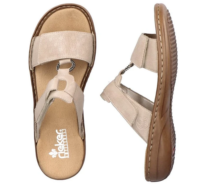 Pohodlné žabky W model 22050680 beige - Rieker