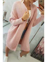 Svetr s netopýřími rukávy pudrově růžový