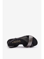 Zazoo 40141 Skórzane Sandały Na Rzep Czarne