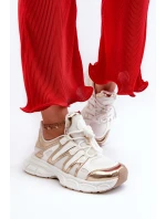 Dámské tenisky na masivní podrážce bílé model 21659040 - Boto Dámské tenisky na masivní podrážce bílé model 21659040 - Boto