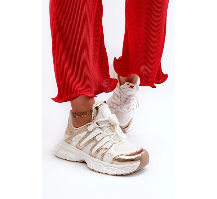 Dámské tenisky na masivní podrážce bílé model 21659040 - Boto Dámské tenisky na masivní podrážce bílé model 21659040 - Boto