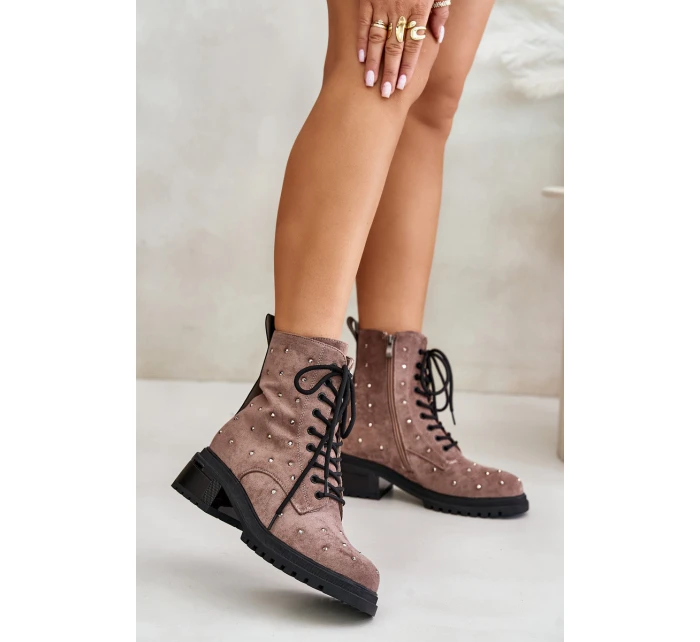 Botky Worker Dámské Zateplené D&A Taupe model 21674421 - S.Barski