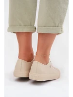 Dámske tenisky z eko kože Big Star TT274019 Beige