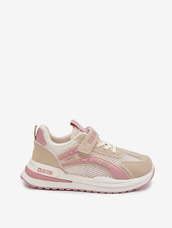 Dětské sportovní boty Big Star TT374151 HI-POLY SYSTEM Béžovo-růžové