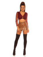 Sexy KouCla Mini skort Leather look