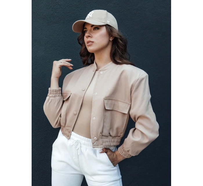 Dámská krátká bunda béžová Dstreet model 21979138 - FashionStreet