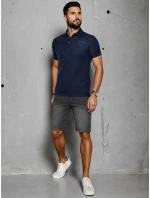 Pánská polokošile s nášivkou modrá Dstreet model 21987839 - FashionStreet