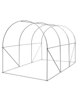 SKLENÍK ZÁHRADNÝ TUNEL 200X300X200CM PE KONŠTRUKCIA BIELA OCEĽ