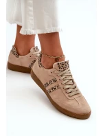 model 21665854 Semišové Nízké Dámské Tenisky Beige - Zazoo model 21665854 Semišové Nízké Dámské Tenisky Beige - Zazoo