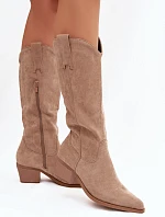 Kozačky Kovbojky Dámské Khaki Jazelle
