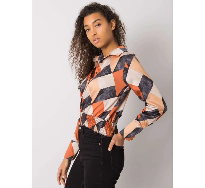 Blúzka DHJ BZ 15251.82 čierna a béžová Blúzka DHJ BZ 15251.82 čierna a béžová