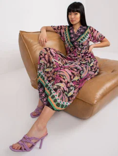 Šaty DHJ SK 11331 3.61 čierna a ružová