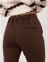 Spodnie IT SP model 21793756 ciemny brązowy - FPrice Spodnie IT SP model 21793756 ciemny brązowy - FPrice