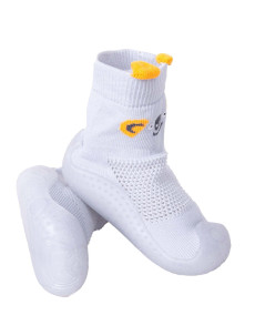 Yoclub Detské chlapčenské protišmykové ponožky s gumovou podrážkou OBO-0172C-2800 Grey