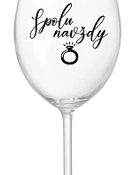 SPOLU NAVŽDY - čirá sklenice na víno 350 ml