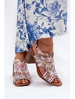 Dámske sandále RM24125 pink - Jezzi