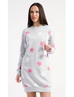 Dámske šaty s dlhým rukávom a hviezdami