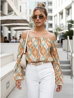 Dámská pruhovaná halenka hnědá Dstreet model 21974869 - FashionStreet