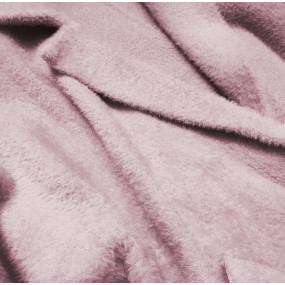 Dlhý vlnený prehoz cez oblečenie v špinavo ružovej farbe typu "Alpaka" (7108)