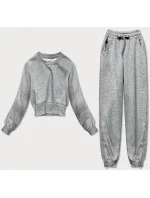 Světle šedý dámský dres mikina a kalhoty model 17234516 - J.STYLE Světle šedý dámský dres mikina a kalhoty model 17234516 - J.STYLE