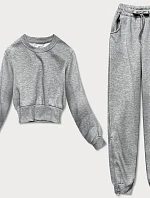 Svetlosivý dámsky dres - mikina a nohavice (8C78-2)