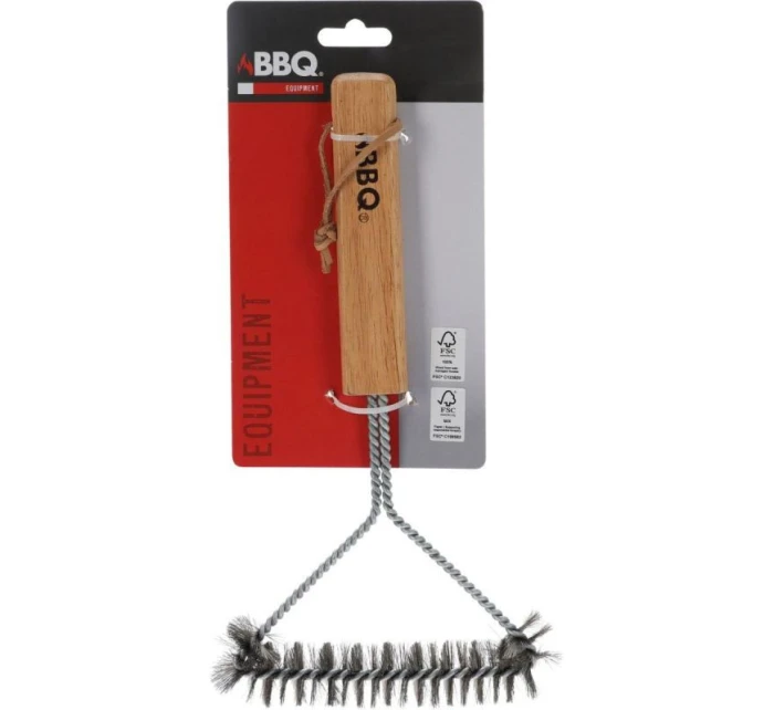 30x14 cm čistiaca kefka s drevenou rukoväťou