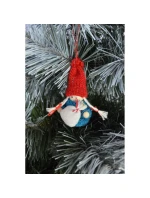 DEKORATÍVNA BÁBIKA S TAŠKOU MODRÉ DIEVČA 7,5 CM