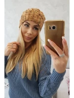 Fleecová čiapka Roksana K209 hnedá