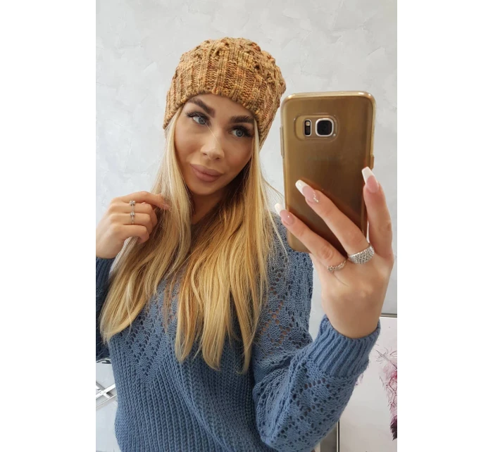 Fleecová čiapka Roksana K209 hnedá