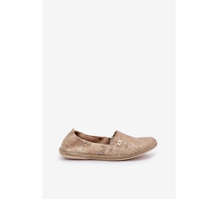 Elegantní Velurové Espadrilky S Dámské Béžové model 21684047 - Zazoo