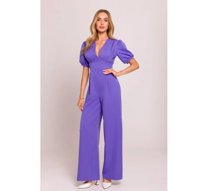 model 20970752 Kombinéza s puff rukávy světle fialová - Moe