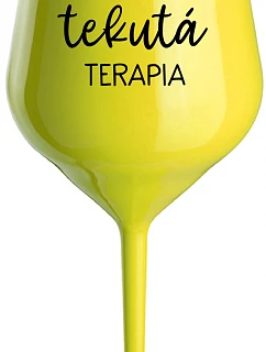 TATINEK'S LIQUID THERAPY - žltý nerozbitný pohár na víno 470 ml