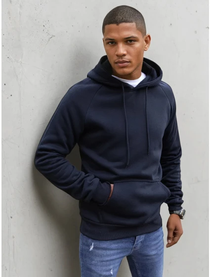 Pánska tmavomodrá mikina FashionStreet BX5483