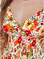 FLOWMISS biele kvetinové maxi šaty FashionStreet EY2629