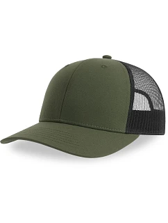 Atlantis Headwear Bryce 6-panelová truckerová čiapka 33.0102 olivová/čierna