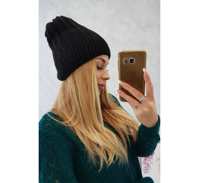 Fleecová čiapka Anna K238 čierna