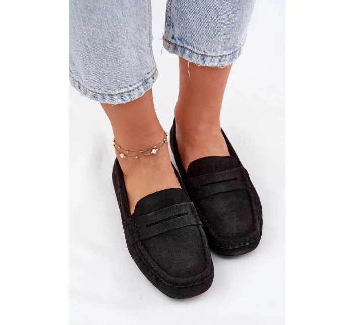 Zamszowe Mokasyny Damskie Big Star RR274948 Czarne