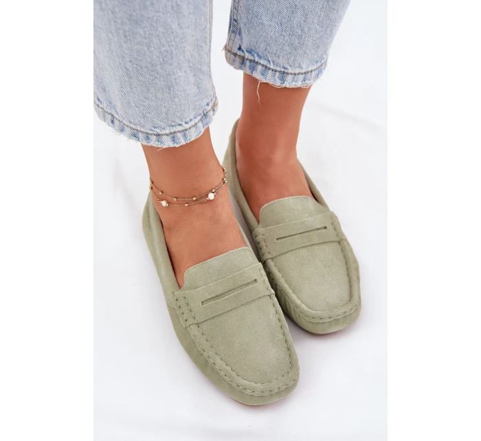Dámské Semišové Mokasíny Big Star model 21693792 Zelené - Big Star Shoes