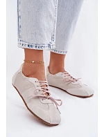 Dámske semišové nízke tenisky Big Star TT274599 Beige