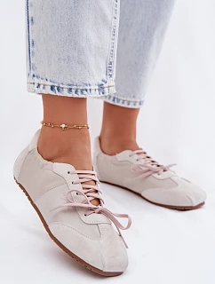 Semišové Nízké Dámské Tenisky Big Star model 22100924 Béžové - Big Star Shoes