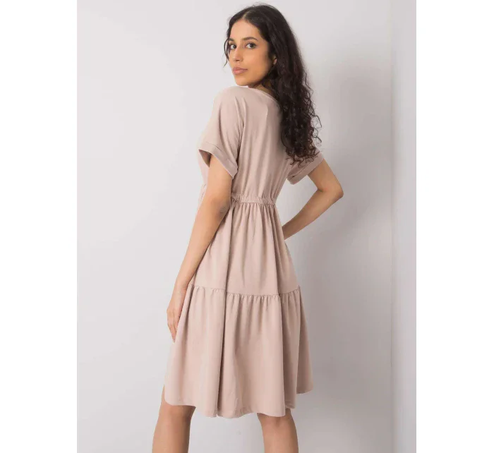 Šaty RV SK model 15565755 béžová - FPrice Šaty RV SK model 15565755 béžová - FPrice