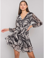 Čierne béžové vzorované dámske šaty Juneau OCH BELLA