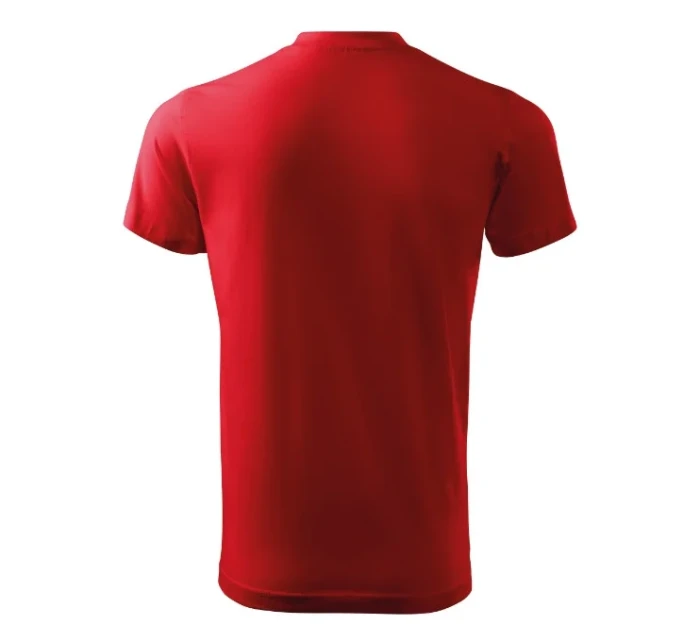 Heavy V-neck tričko unisex červená