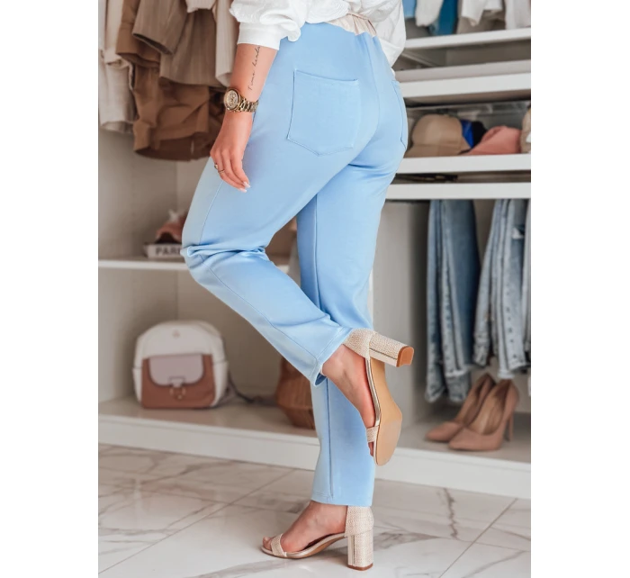 Dámské máslové kalhoty s květinami blue Dstreet model 21984428 - FashionStreet
