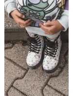 Dziecięce Botki Brokatowe We Wzory Wielokolorowe Reggie Dziecięce Botki Brokatowe We Wzory Wielokolorowe Reggie