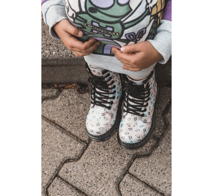 Dziecięce Botki Brokatowe We Wzory Wielokolorowe Reggie Dziecięce Botki Brokatowe We Wzory Wielokolorowe Reggie