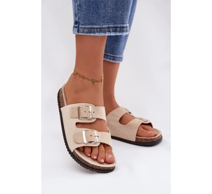 Dámské pantofle světle béžové model 21919566 - Boto